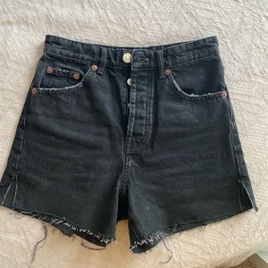 Black zara denim shorts